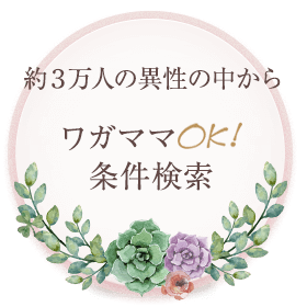 約3万人の異性の中からワガママOK条件検索